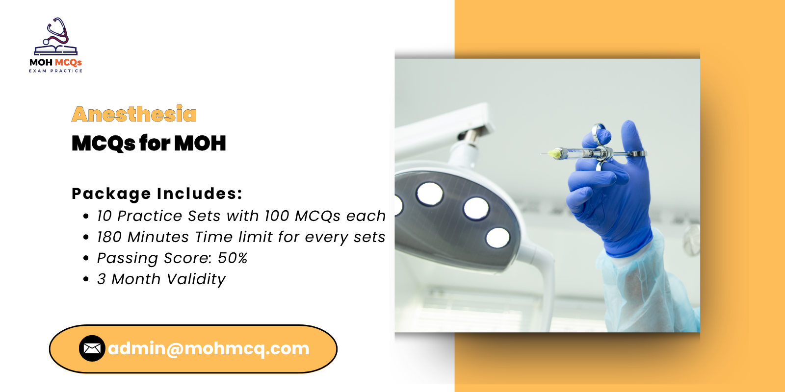 Anesthesia MCQs for MOH
