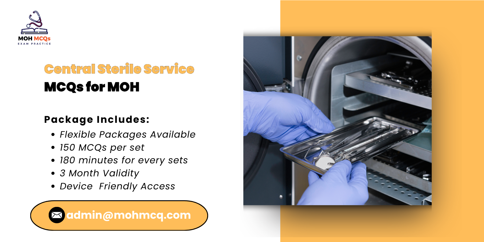 Central Sterile Service MCQs for MOH