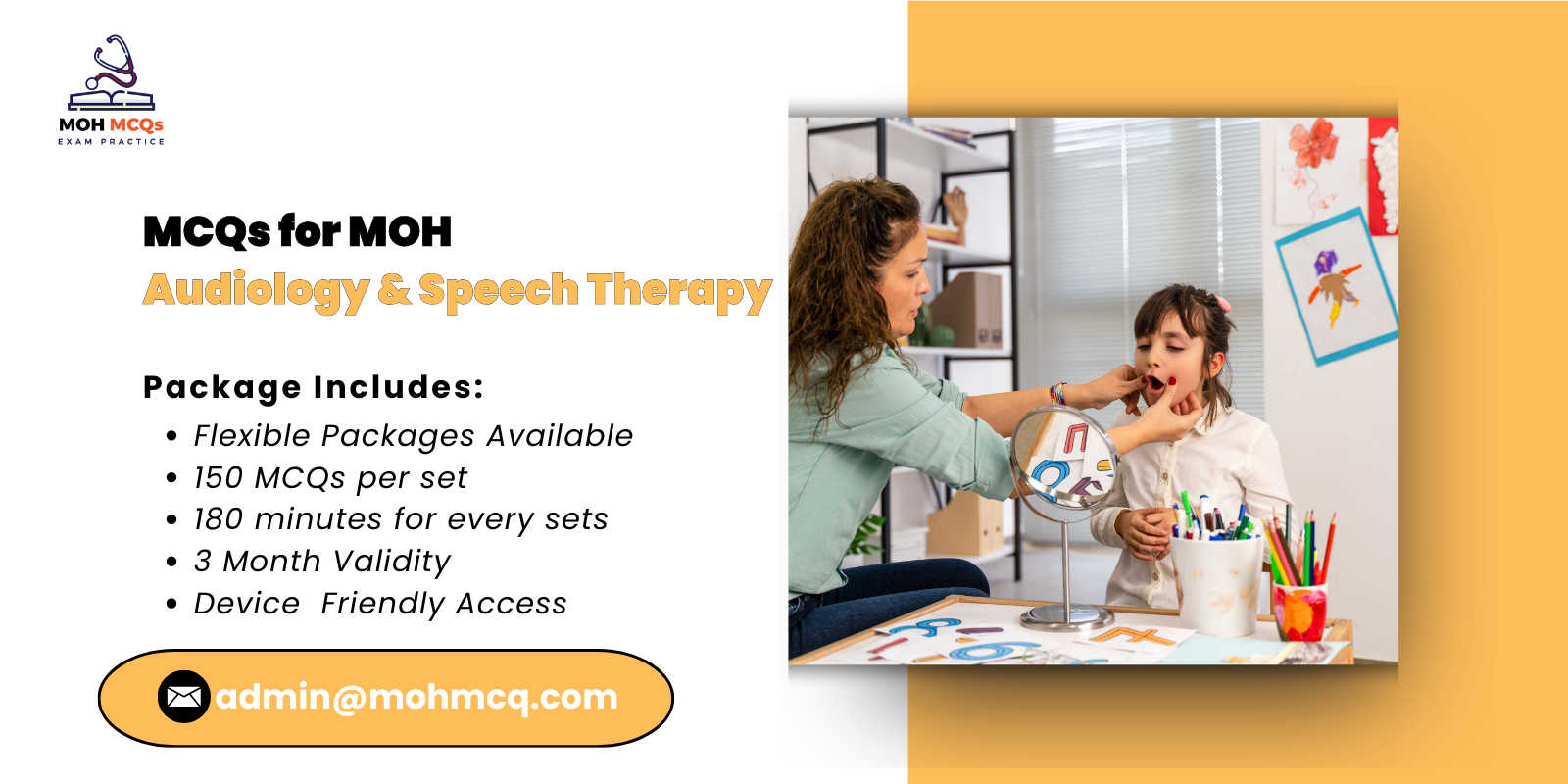 MCQs for MOH Audiology & Speech Therapy