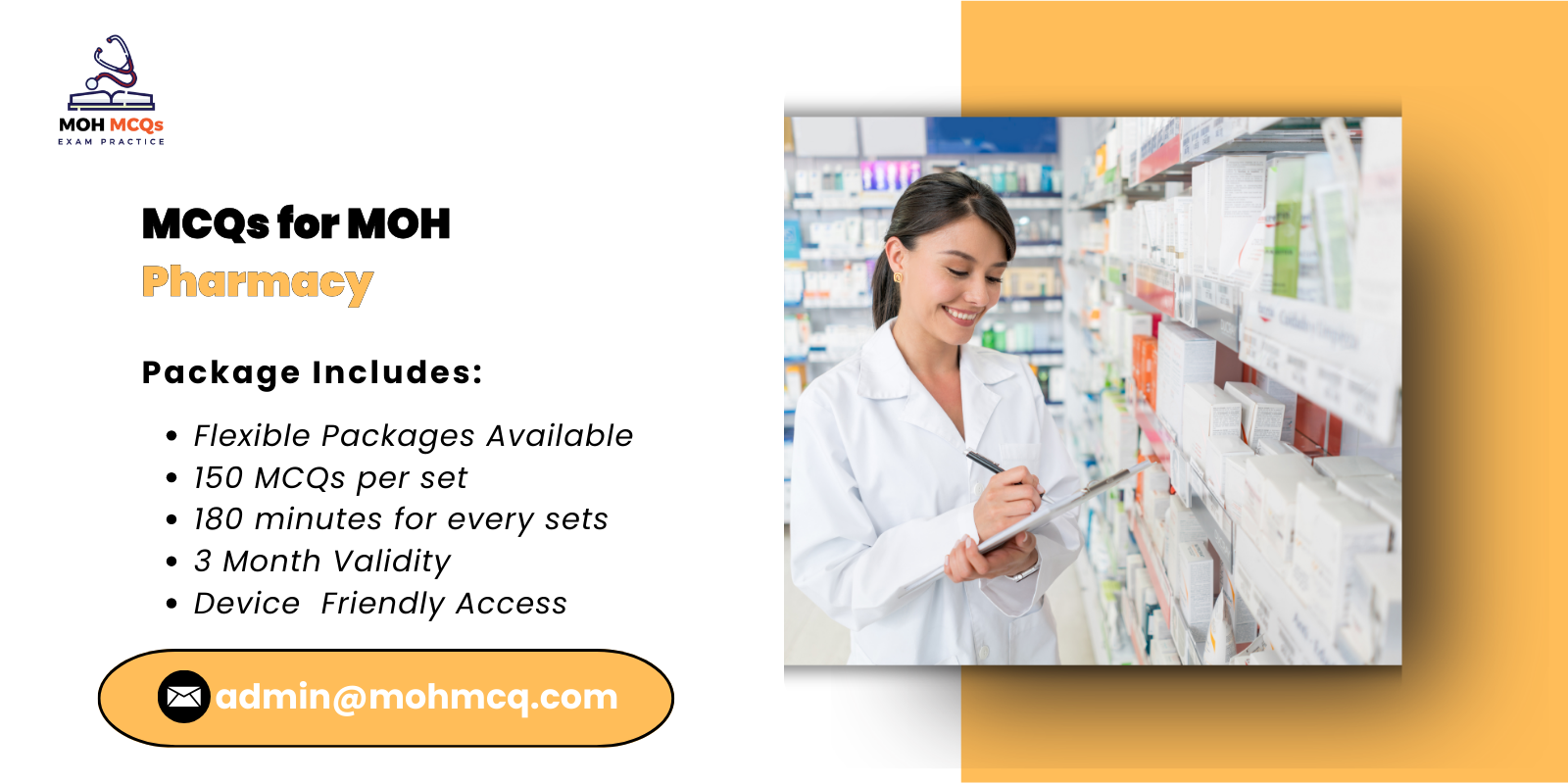 MCQs for MOH Pharmacy