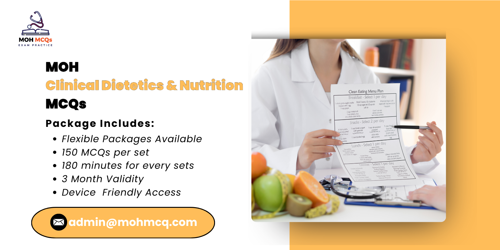 MOH Clinical Dietetics & Nutrition MCQs
