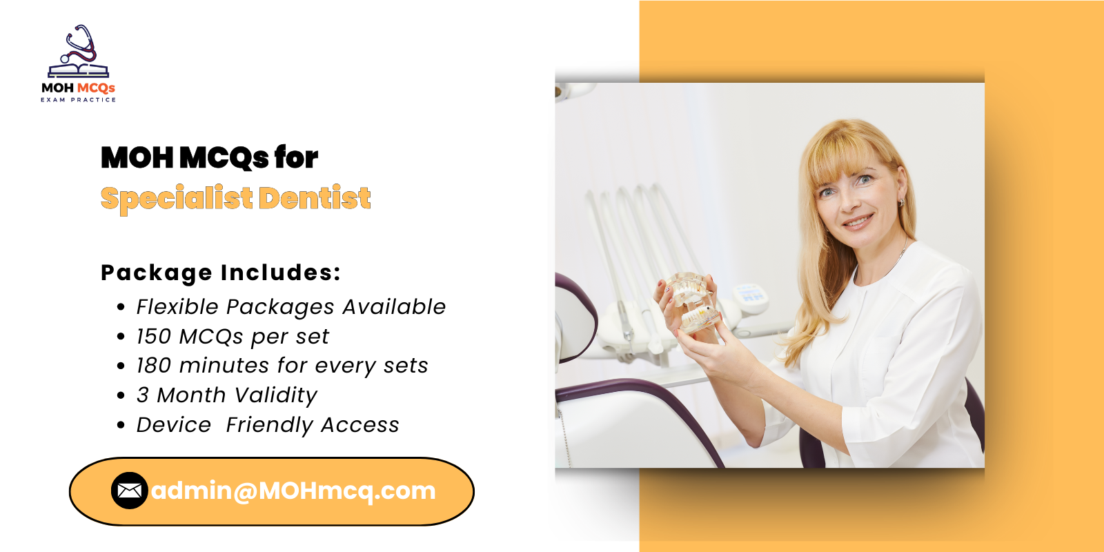 MOH MCQs for Specialist Dentist