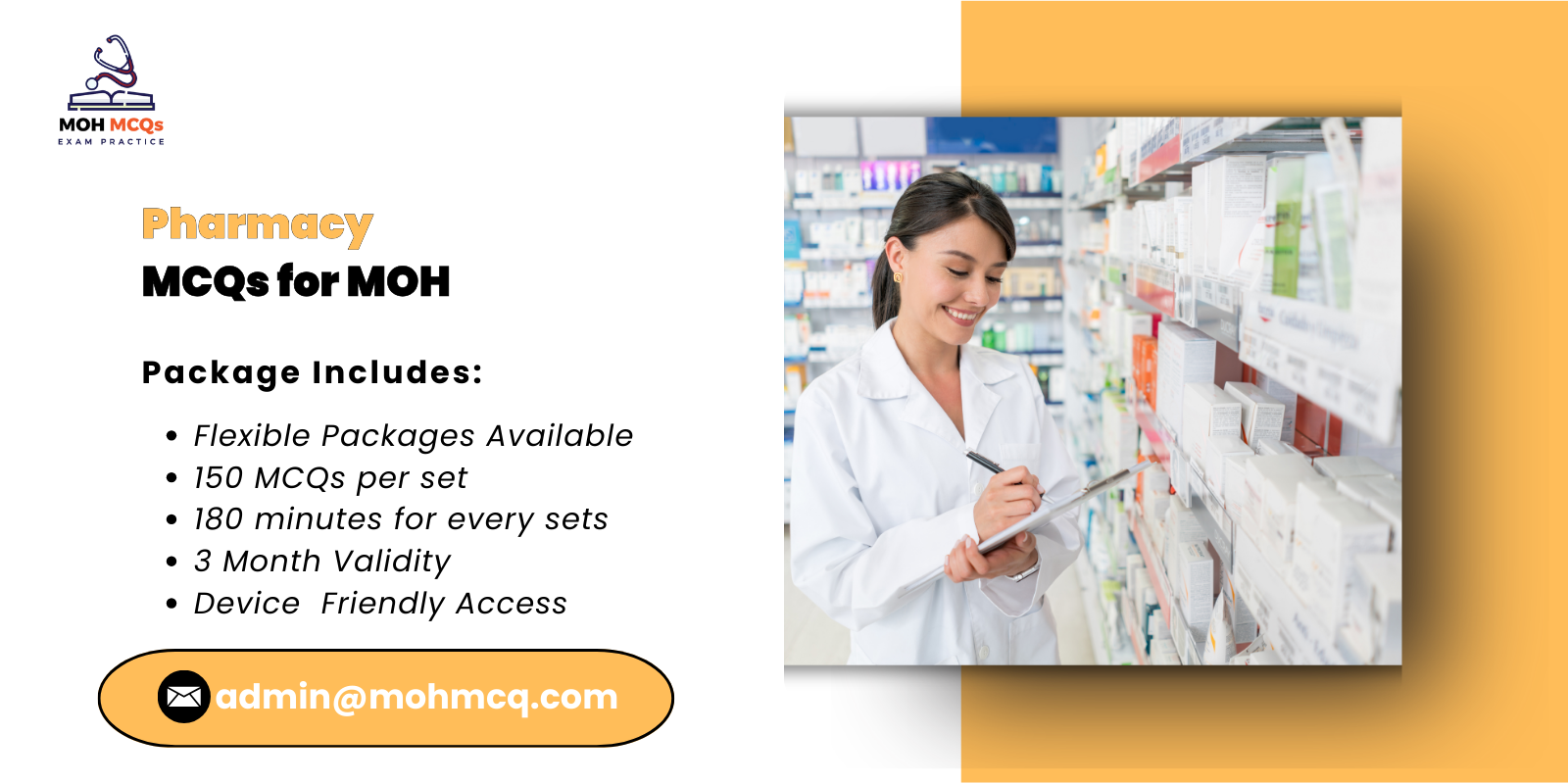 Pharmacy MCQs for MOH